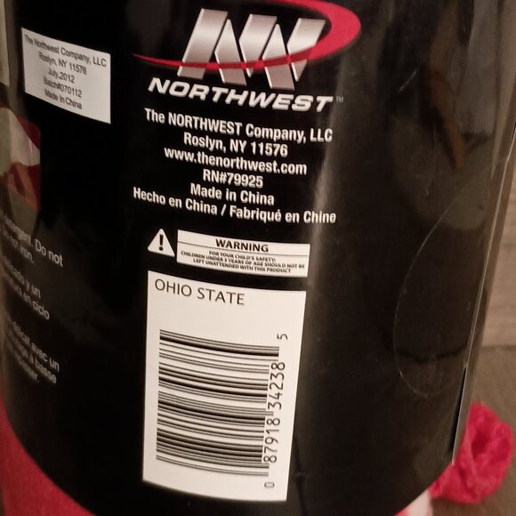 Ohio State Buckeye Fleece Throw Blanket 50"x60" Brand New by Northwest Co - Picture 7 of 8